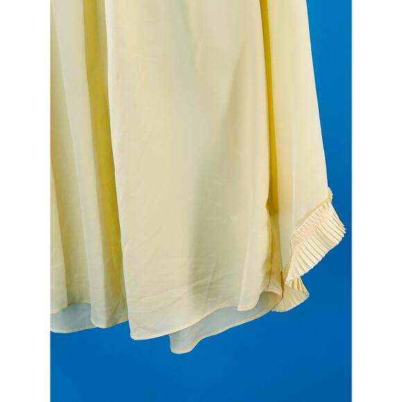 Ellen Tracy Yellow Flowy Lined Ruffle Blouse - Size 1X - Picture 8 of 10